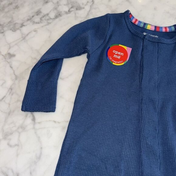 NWT MAGNETIC ME RIBBED BLUE FOOTIE - Picture 4 of 6